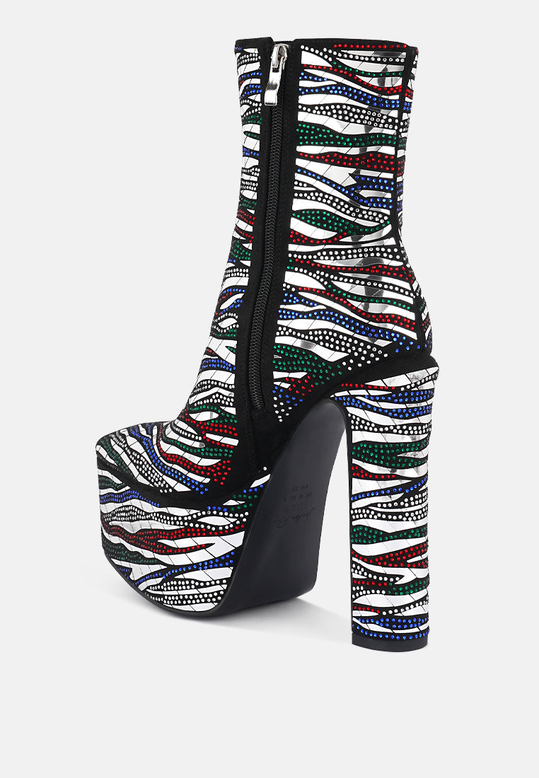 Cartier Pattern Embellishment Platform Boots - Glamourous Grace