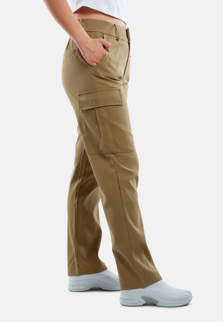 Casual High Waist Straight Pants - Glamourous Grace