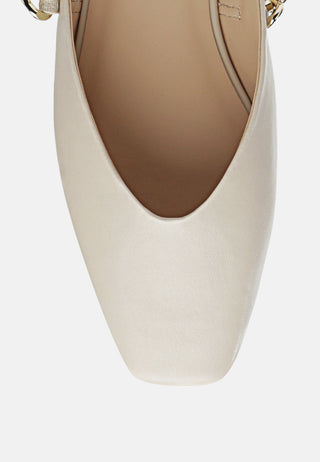 Catch Bling Chain Strap Flat Shoes - Glamourous Grace