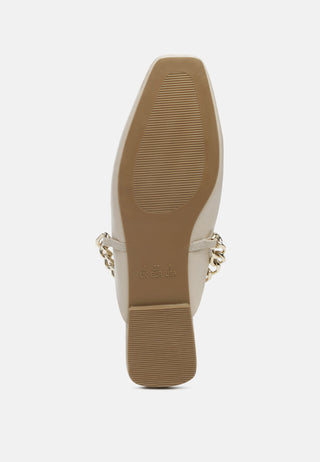Catch Bling Chain Strap Flat Shoes - Glamourous Grace