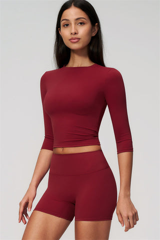 The Natalia Half-Sleeve Top Shorts 2-Piece Set