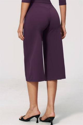 The Natalia Half-Sleeve Top Wide-Leg Crop 2-Piece Set