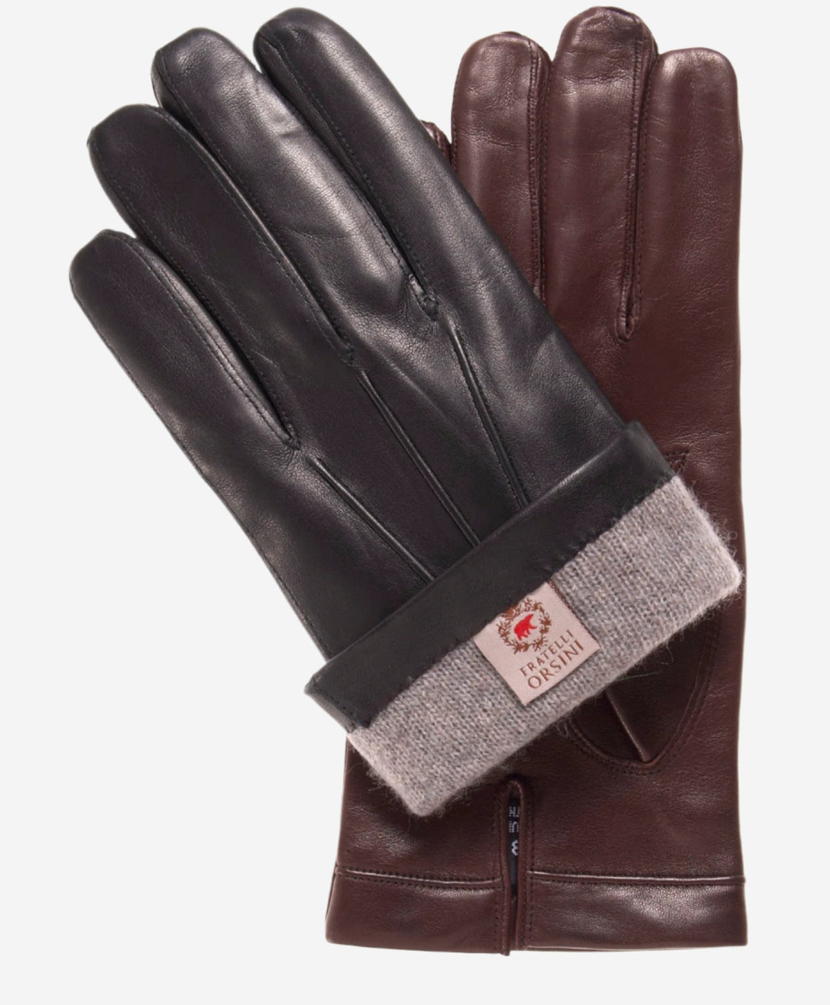 CC3001 (black) - Men's Italian cashmere lined leather gloves - Glamourous Grace