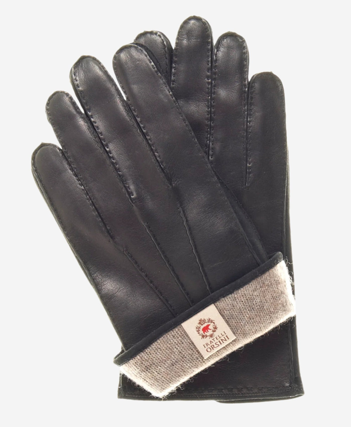 CC3104 (black) - Men's Italian handsewn cashmere lined leather gloves - Glamourous Grace
