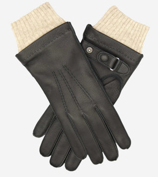 CC3115 (black) - Men's Italian deerskin leather gloves with cashmere lining - Glamourous Grace