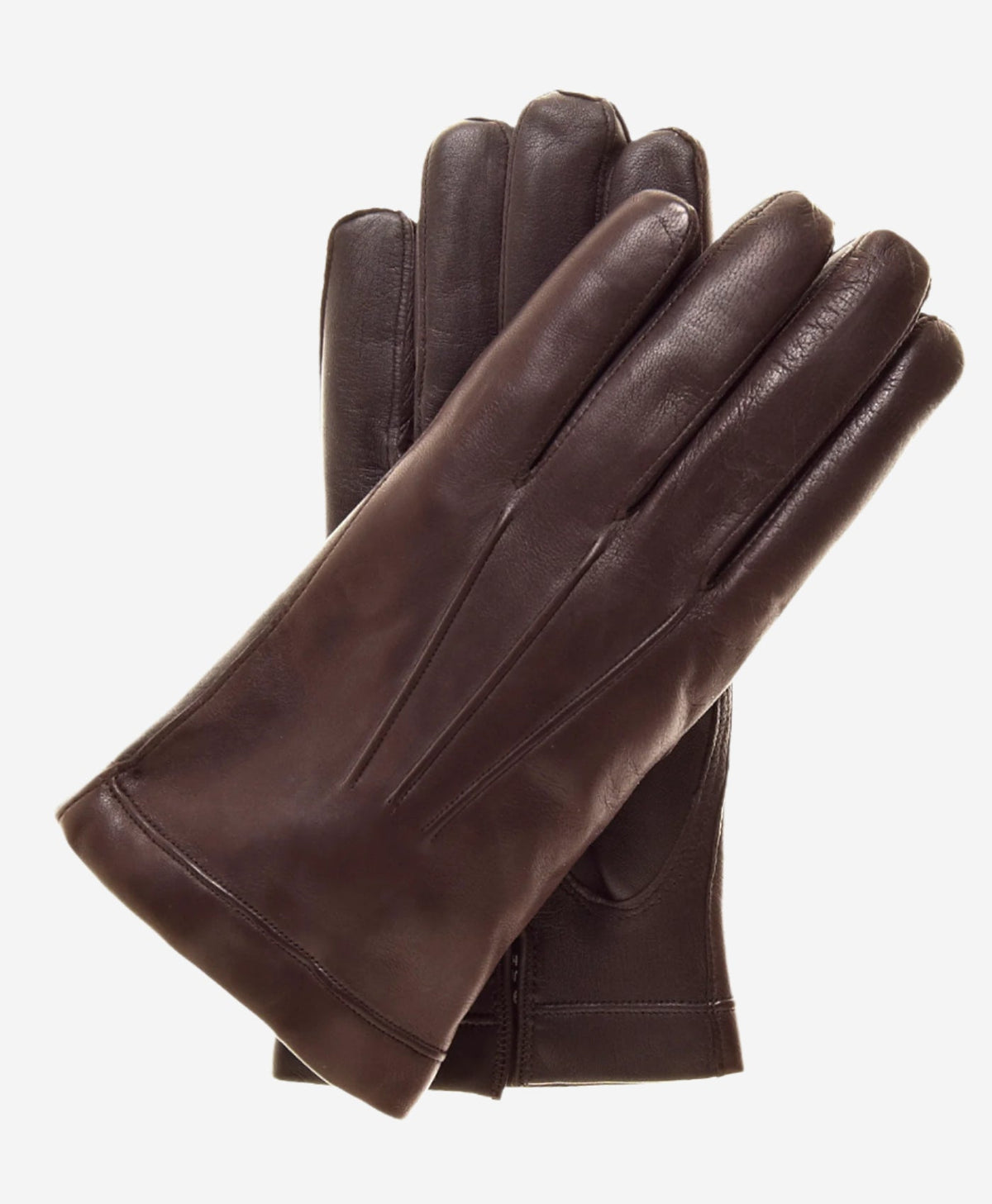 CC3301 (brown) - Men’s Italian cashmere lined touchscreen leather gloves - Glamourous Grace