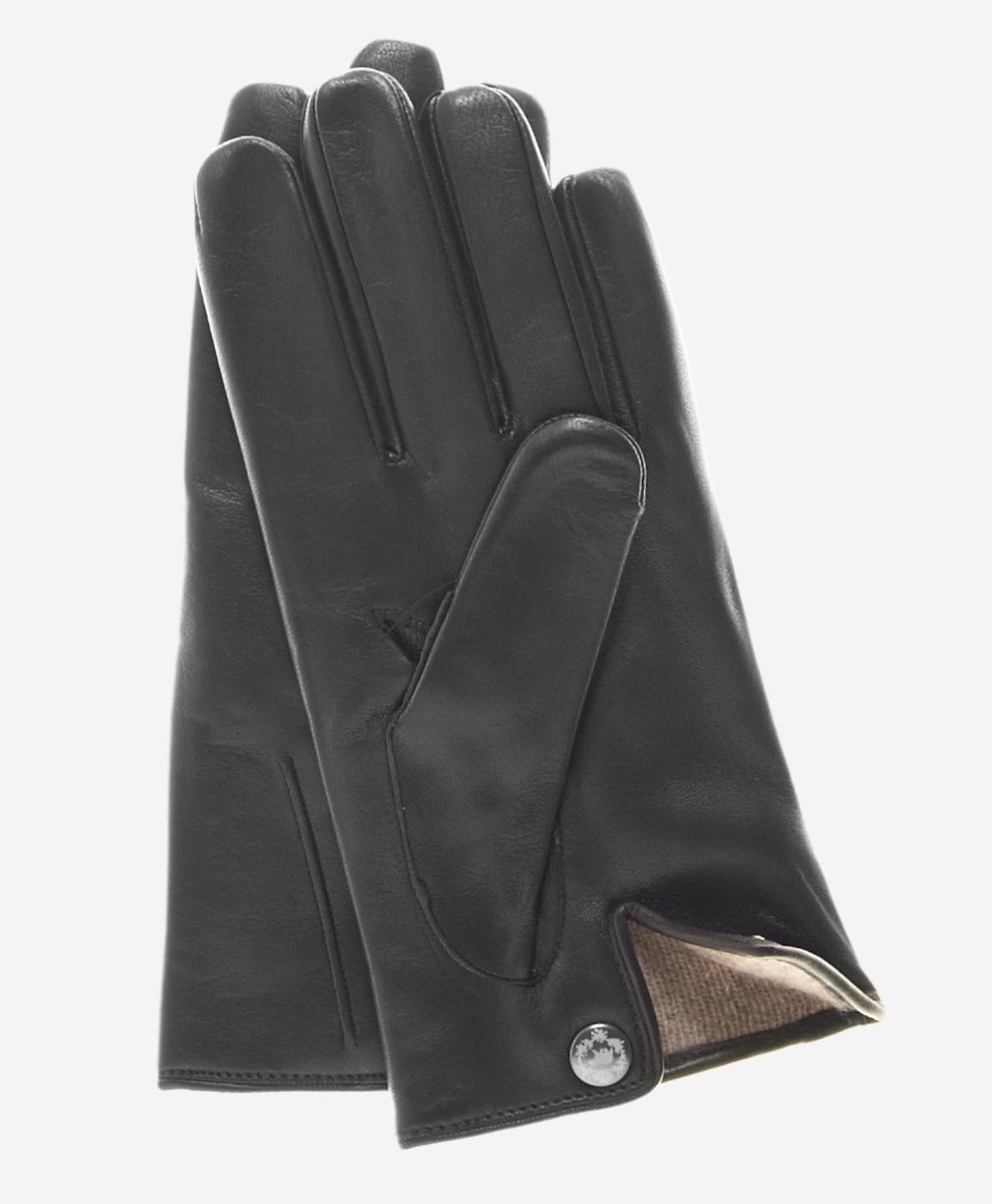 CC3341 (black) - Men's Italian cashmere lined leather gloves - Glamourous Grace