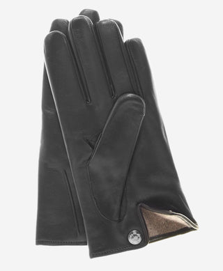 CC3341 (black) - Men's Italian cashmere lined leather gloves - Glamourous Grace