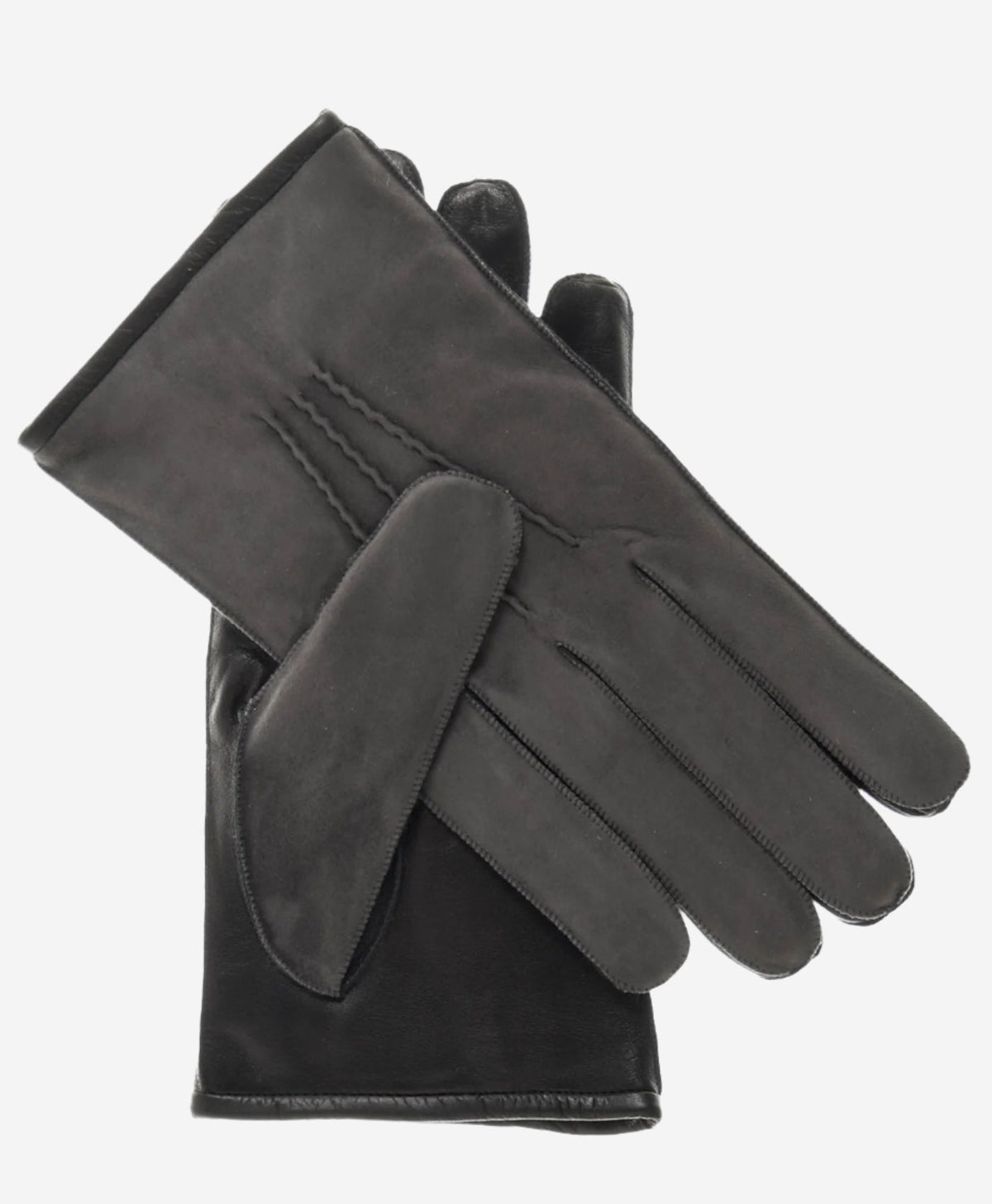 CC3434 (grey) - Men’s Italian suede and lambskin gloves with cashmere lining - Glamourous Grace