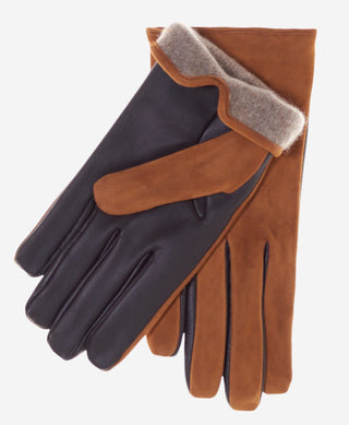 CC3556 (camel) - Men’s Italian touchscreen suede and lambskin gloves with cashmere lining - Glamourous Grace