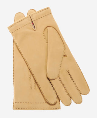CC3630 (natural) - Men’s handsewn Italian cashmere lined nubuck gloves - Glamourous Grace