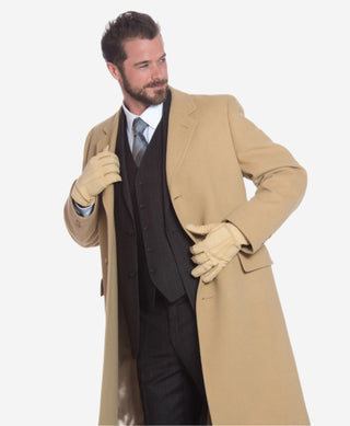 CC3630 (natural) - Men’s handsewn Italian cashmere lined nubuck gloves - Glamourous Grace
