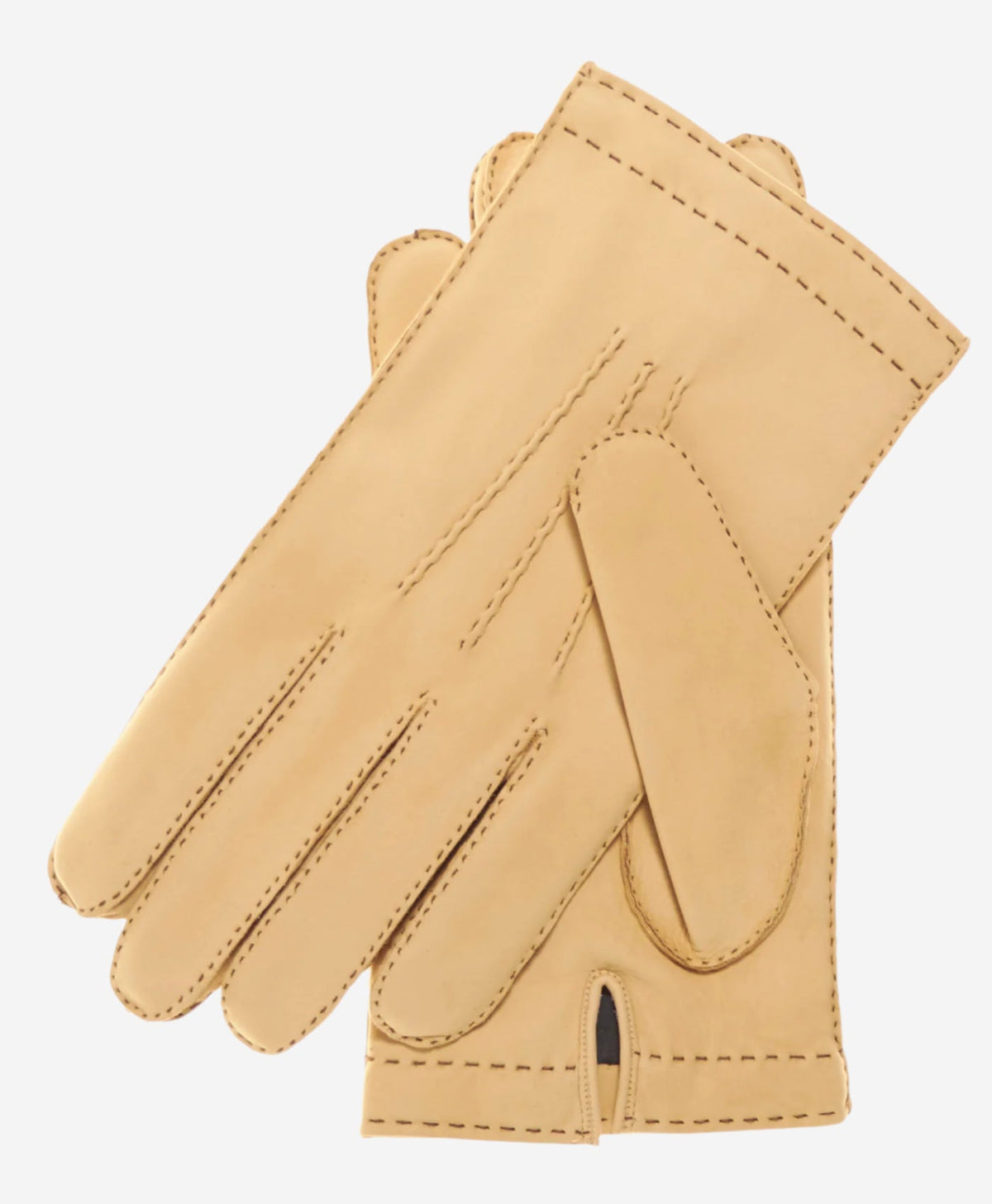 CC3630 (natural) - Men’s handsewn Italian cashmere lined nubuck gloves - Glamourous Grace