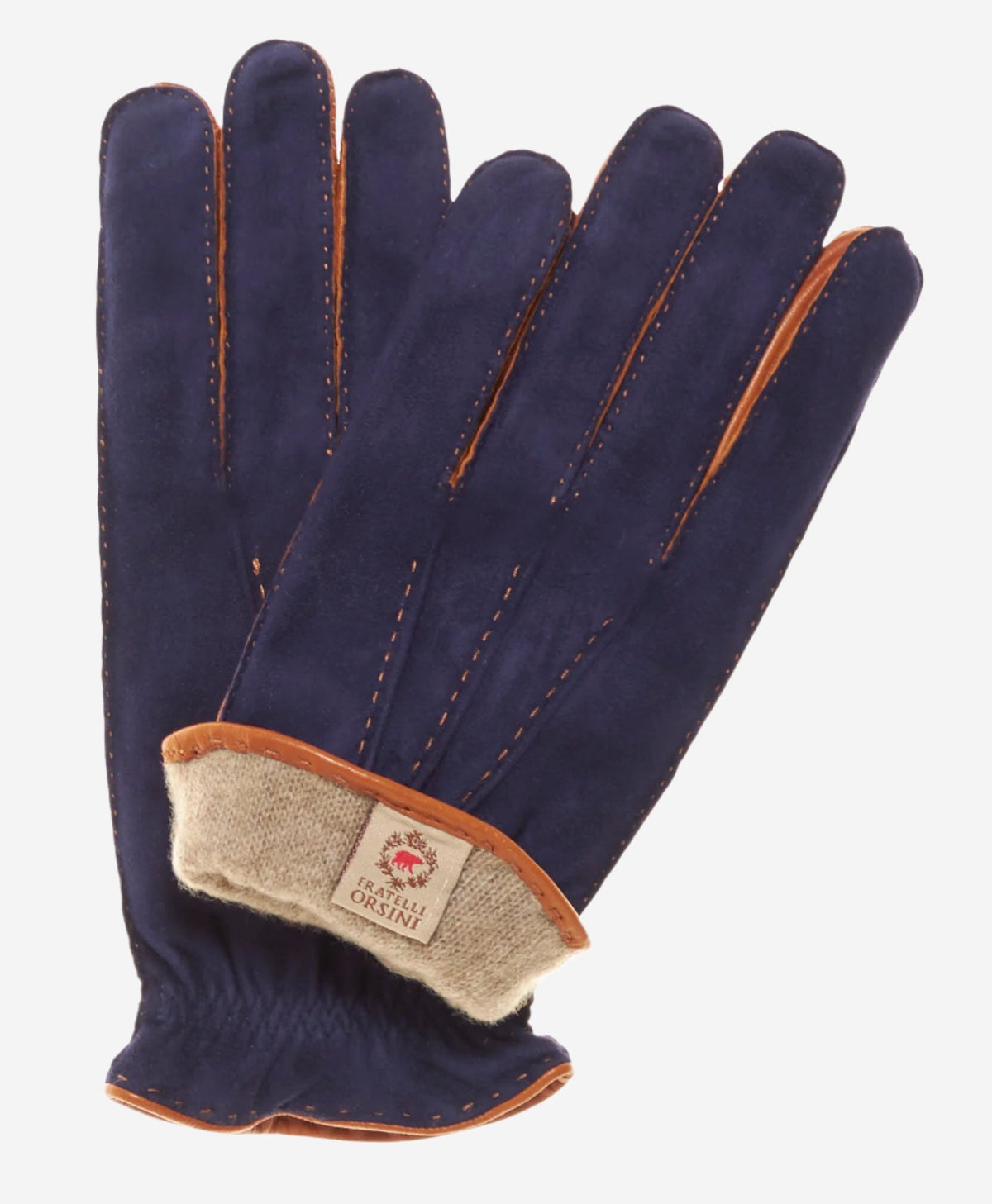 CC3640 (blue) - Men’s Italian handsewn suede and lambskin gloves with cashmere lining - Glamourous Grace