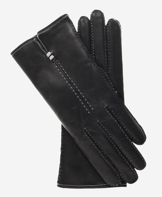 CC4301 (black) - Women’s handsewn Italian cashmere lined leather gloves - Glamourous Grace