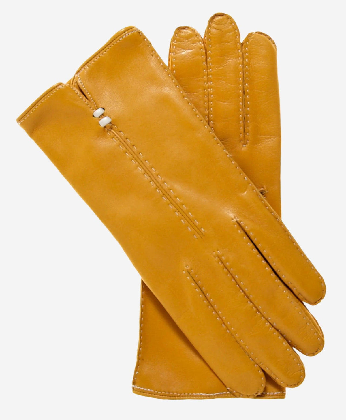 CC4301 (canary) - Women’s handsewn Italian cashmere lined leather gloves - Glamourous Grace