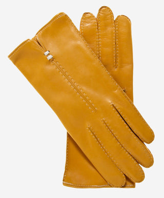 CC4301 (canary) - Women’s handsewn Italian cashmere lined leather gloves - Glamourous Grace