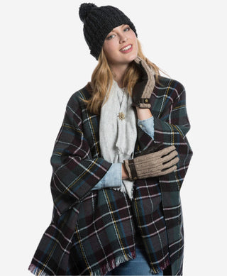 CC4510 (nat) - Women’s Italian cable knit cashmere and leather winter gloves - Glamourous Grace