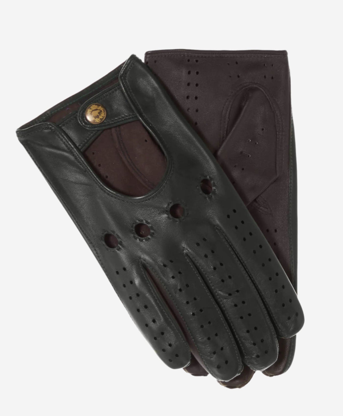 Umberto (hunter brown) - Italian lambskin leather driving gloves & touchscreen feature - Glamourous Grace