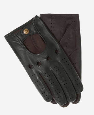 Umberto (hunter brown) - Italian lambskin leather driving gloves & touchscreen feature - Glamourous Grace
