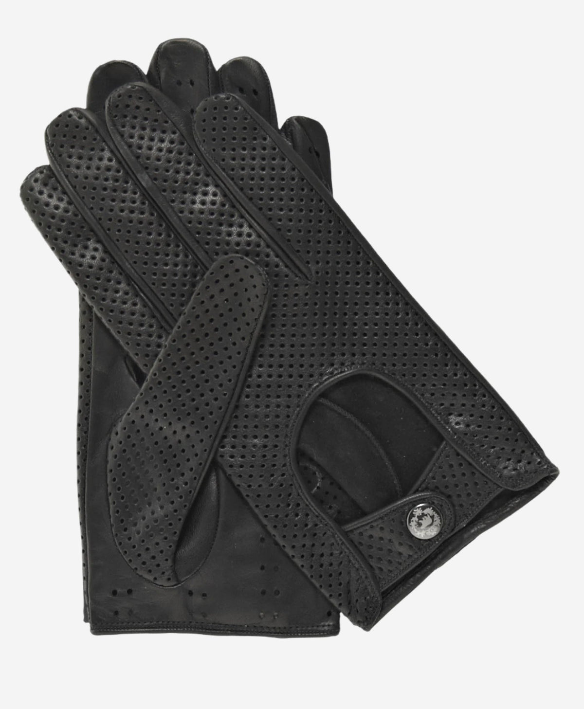 CD3466 (black) - Men’s Italian ventilated leather driving gloves - Glamourous Grace