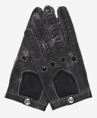 CD3501 (black) - Men’s handsewn Italian lambskin leather driving gloves - Glamourous Grace