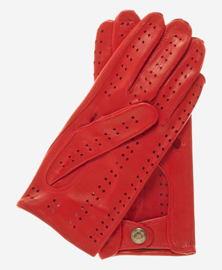 CD4010 (red) - Women’s Italian leather driving gloves - Glamourous Grace