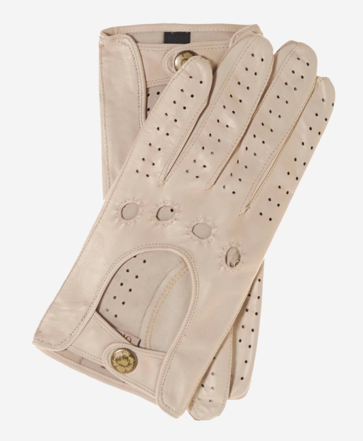 CD4010 (cream) - Women’s Italian leather driving gloves - Glamourous Grace