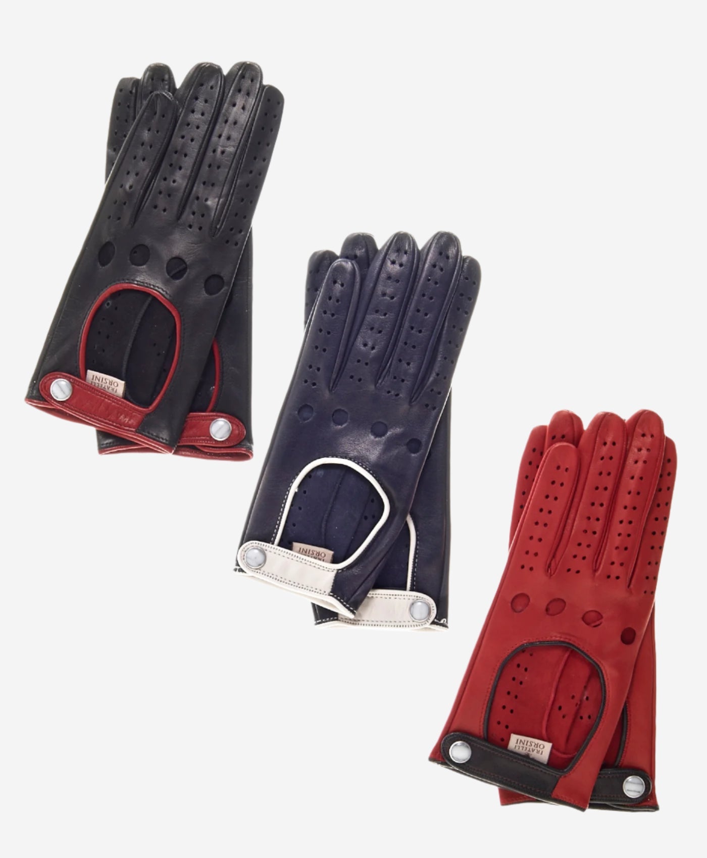 CD4134 (black) - Women's Italian lambskin driving gloves - Glamourous Grace