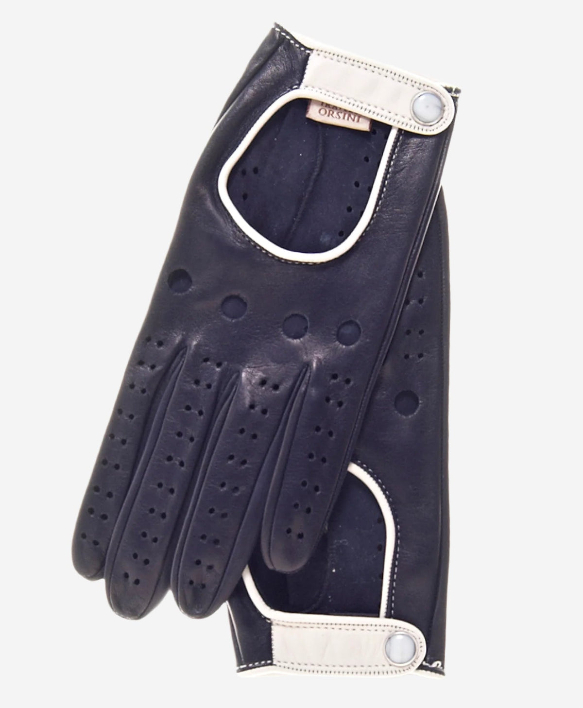 CD4134 (navy) - Women's Italian lambskin driving gloves - Glamourous Grace
