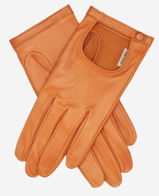 CD4244 (tangerine) - Women’s classico Italian lambskin driving gloves - Glamourous Grace