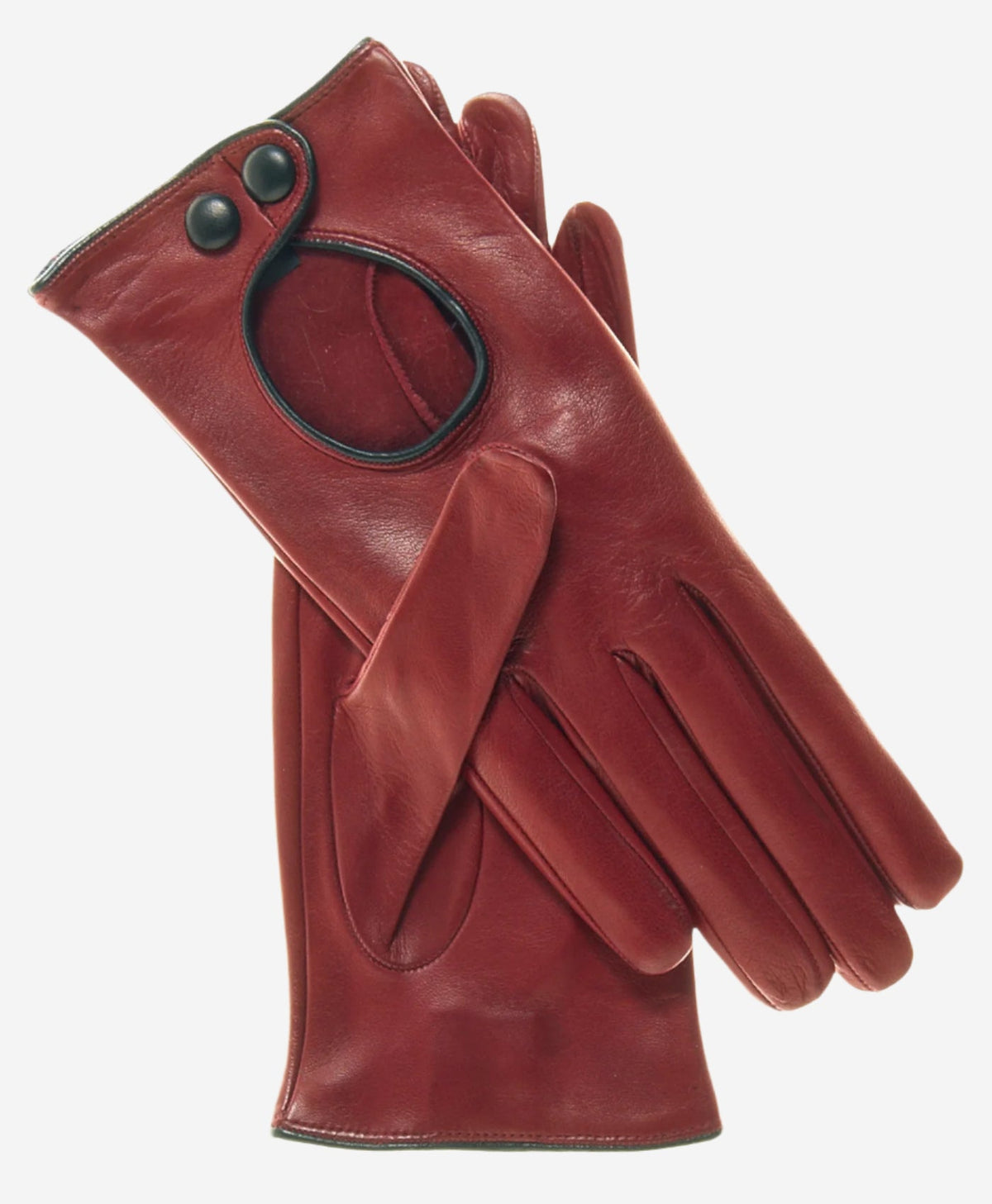 CD4255 (xb) - Women’s Italian leather driving gloves with contrast welting - Glamourous Grace
