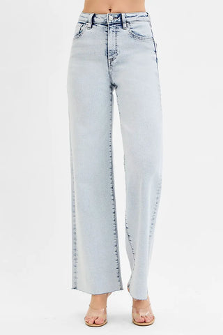 RISEN High Rise Wide Leg Jeans