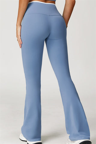 The Quest Cross Back Crop Top Flared Leggings 2-Piece Set