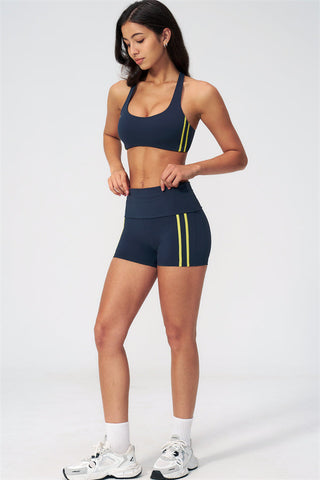 The Evoke Racerback Sports Bra Shorts 2-Piece Set