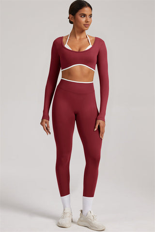 The Elevate Long Sleeve Crop top Leggings 2-Piece Set