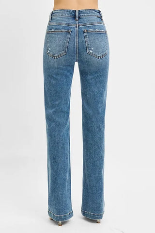 RISEN Distressed Detail Bootcut Jeans