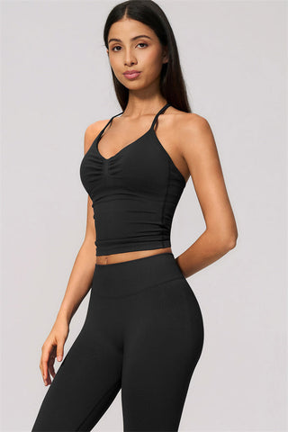 The Velvetine Tank Top Flared Leggings 2-Piece Set