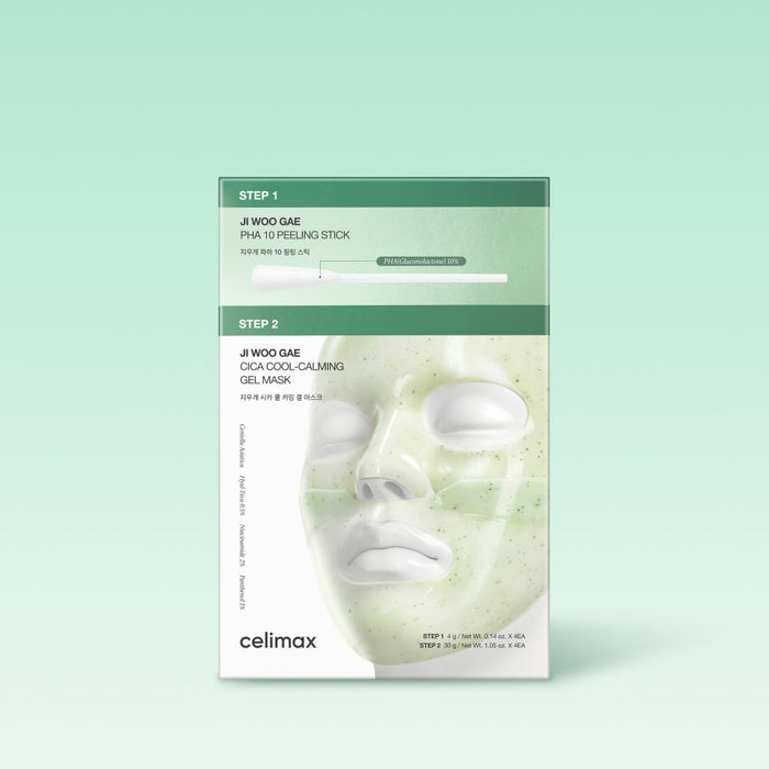 celimax JI WOO GAE Cica 2-Step Gel Mask 4ea - Glamourous Grace