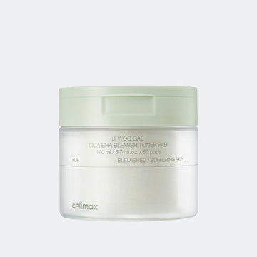 celimax JI WOO GAE Cica BHA Blemish Toner Pad 60Pads - Glamourous Grace
