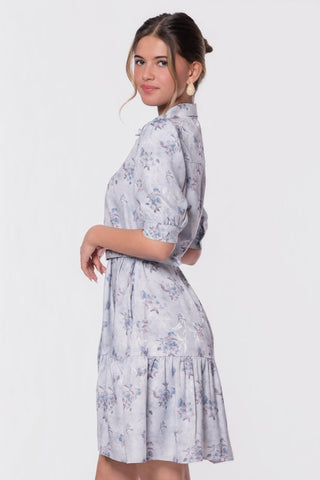 Celine Dress 37" (Light Blue Flower)