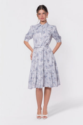 Celine Dress 42" (Light Blue Flower)