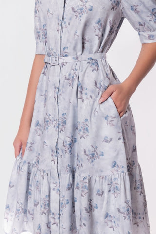 Celine Dress 42" (Light Blue Flower)