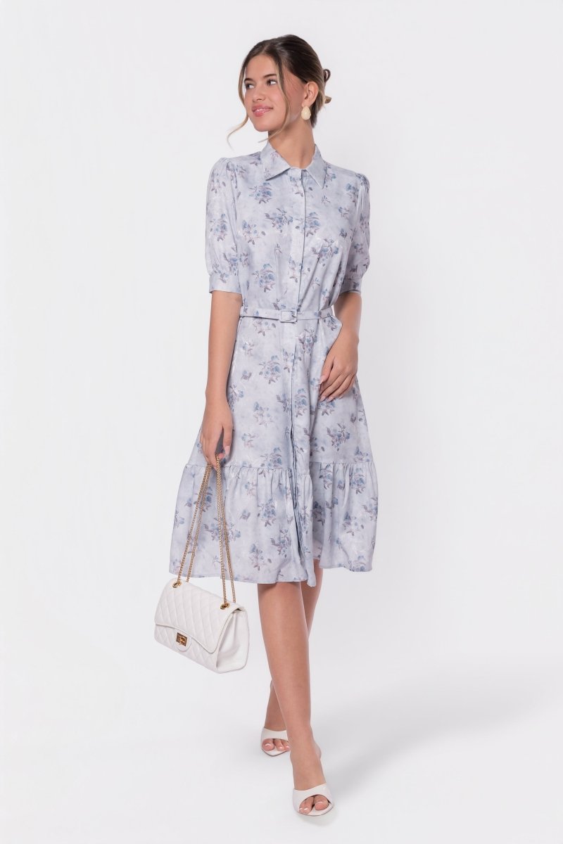 Celine Dress 42" (Light Blue Flower)