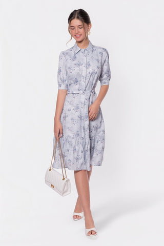 Celine Dress 42" (Light Blue Flower)