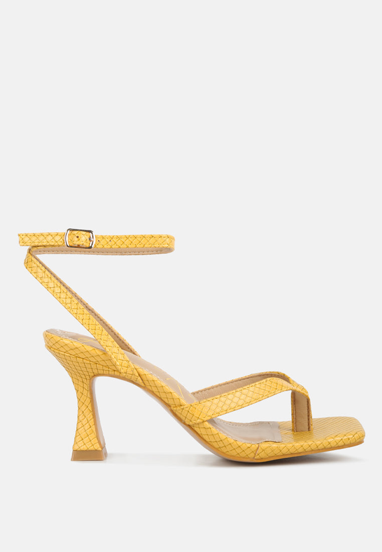 Celty Ankle Strap Spool Heel Sandals - Glamourous Grace