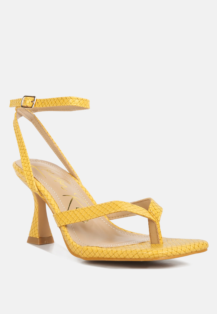 Celty Ankle Strap Spool Heel Sandals - Glamourous Grace