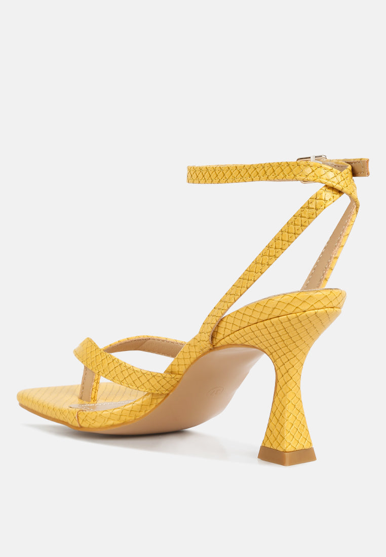 Celty Ankle Strap Spool Heel Sandals - Glamourous Grace