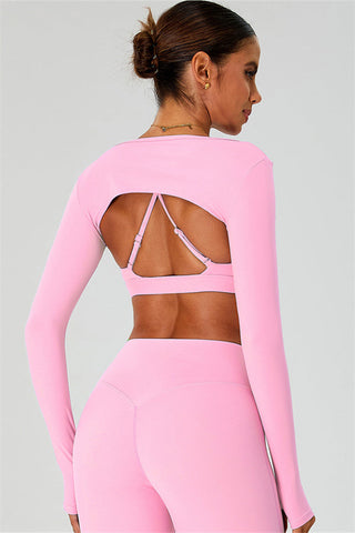 The Ember Sports Bra Crop Top Shorts 3-Piece Set