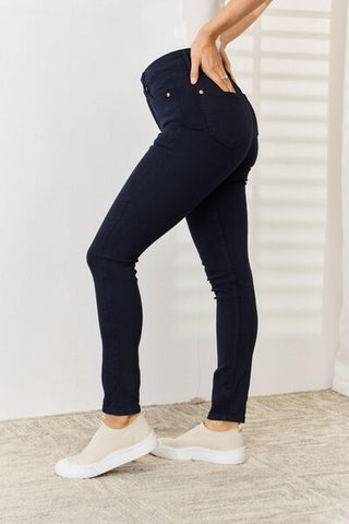 Judy Blue Clara Garment Dyed Tummy Control Blue Denim Skinny Jeans